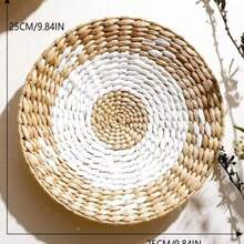 1/4/7/9/10Pcs Bohemian Wall Hanging Basket Decor, Cattail Woven Baskets Wall Decor, Boho Wall Decor, Round Farmhouse Wall Baskets For Rustic Home Kitchen Decor, Multiple Sizes - Multicolor - View 23