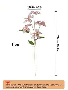 1 Stück künstliche Seidenorchidee, rosa Orchidee, Kunstblume, 29.5 Inches, geeignet für Zuhause, Büro, Hochzeitstisch-Dekoration, Party, Terrasse, Garten, Sommerdekoration - Pink - Übersicht 7