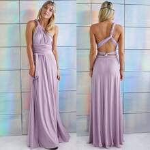 Vestido de Dama de Convertible para Mujer - Burdeos - Ver 9