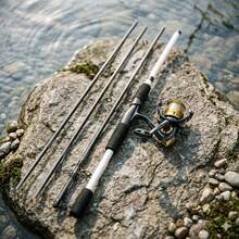 KecchKrezing 1.8m Sectional Fishing Rod And Reel Set, Lightweight Spinning Reel Pre-Loaded With Fishing Line, Includes Full Fishing Tackle And Storage Bag, Suitable For Beginners, For Lakes, Rivers And Boat Fishing - White - View 6