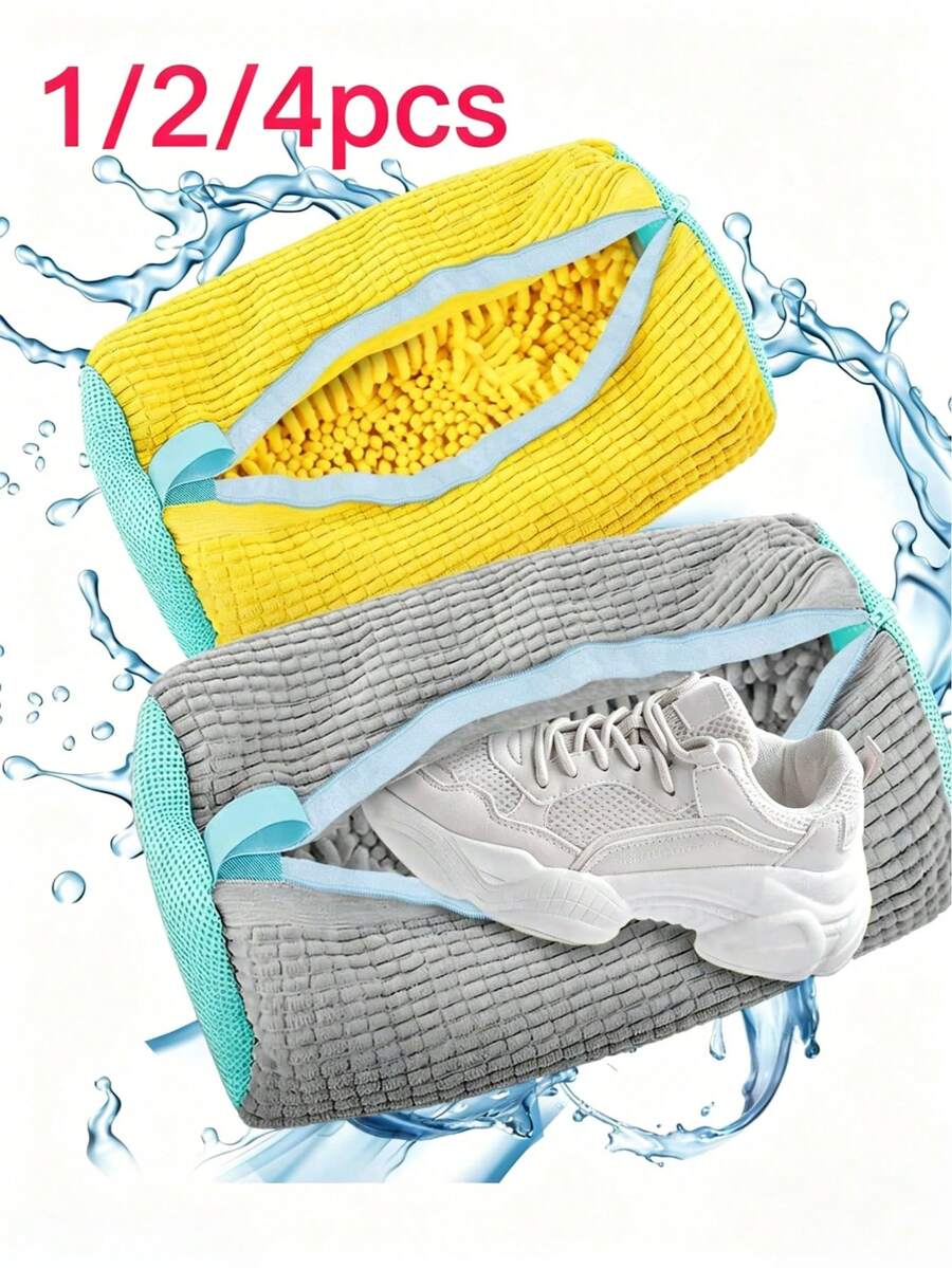 1/2/4 Packs Anti-Deformation Shoe Laundry Bag, 360° Gentle Clean, For Washing Machine, Machine Washable, For All Shoes (Sneakers & Casual), Soft Care Tool With Storage, Ideal For Valentine's & Christmas Gifts