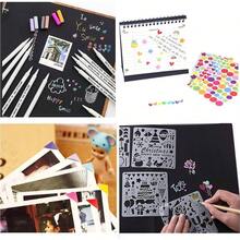 lbum de Fotos, lbumes de Recortes de Bricolaje 80 Pginas, Nuestro Libro de Aventuras, Scrapbook Memoria de Viaje, con Pegatinas y Bolgrafos, Regalo para Cumpleaos, Navidad, Pareja, Boda Aniversario - 80 páginas - Negro - Ver 7