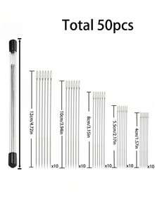 10/30/50/100PCS Metal Beading Needles For Beads DIY Ultra-Fine Beading Needles For Jewelry Making - Metal Sewing & Crafting Needles, Cord Tools Pins - Multicolor - View 8