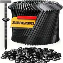 Nylon Universal Cable Tie Buckle, Zipper Lock Professional Automotive Button Fastener Zipper Tie Lock, Self-Locking Cable Tie Suitable For Car Bumper Lining Body Decoration Panel Fixing Push-Pull Rivet - one-size - View 11