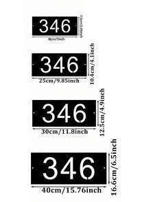 1PC/2PCS/5PCS/10PCS Modern Metal Door Numbers, Metal Apartment Number Sign,Metal Hotel Room Numbers. Address Plaque. Metal House Numbers,Multiple Sizes Available - Black - View 2