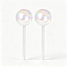 1/2/4pcs Rainbow Gradient Glass Automatic Watering Device, Laser Round Watering Ball, Garden Watering System, Suitable For Indoor And Outdoor Flowers And Plants, Used For Automatic Watering During Vacations And Travel - Multicolor - View 11