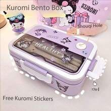 1 buah Kotak Makan Siang DIY Sanrio Hello Kitty dan Kuromi dengan Sekat, Kotak Makan Siang Dua Lapis untuk Pelajar, Kotak Makan Siang Kantor, Kotak Makan Siang Berinsulasi Isi Air, Kotak Makan Siang Portabel Kapasitas Besar, Mudah Dibawa, Kotak Makan Siang dengan Sekat, Perlengkapan Sekolah untuk Pelajar, Kotak Bento, Kotak Makan Siang, Hadiah Ulang Tahun - MultiWarna - View 7