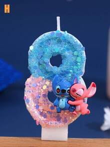 Stickey Double-Spelling Powder Blue Candle, For Festive Parties, Party Small Gifts. - Multicolor - View 9