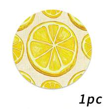 1/2/4/6/8/300 Pieces Of Luxury Fruit Series Placemat Set, Printed With Fresh Lemon Slice Pattern. Machine Washable Polyester Material, Anti Fouling, Waterproof, And Easy To Clean. Suitable For Parties And Kitchen Decoration. - Multicolor - View 25