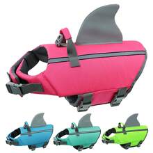Chaleco salvavidas para perros, traje de baño de alta flotabilidad para perros pequeños, chaleco salvavidas ajustable reflectante, alta visibilidad, adecuado para nadar, remar, deportes al aire libre - Rosa Fucsia - View 2