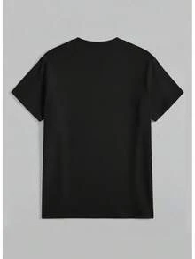 TrendyTopsCamiseta de talla grande, ajustada, de cuello redondo con estampado de trébol y patrón de corazones - Top de primavera verano para mujer disponible en tallas grandesEveryday Wear - Negro - Ver 3