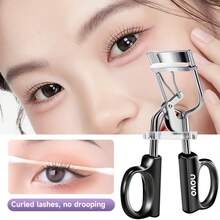 NOVO 3pcs Eyelash Tool Set, Includes 1 Replacement Silicone Pad Eyelash Curler, Curved Tweezers, Dual-Ended Eyebrow Brush, Eyelash Applicator & Eyebrow Comb, Makeup Supplies - Multicolor - View 5