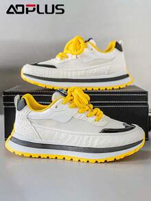 Retro Outdoor Sports Shoes With Comfortable Breathable Memory System, Molded PU Cushioning Base, Inheriting Classic Design Aesthetics - Màu vàng - Xem 2