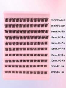 120 grappes d'extensions de cils segmentées D Curl épaisses DIY, volumineuses et bouclées 3D, combinaison de tailles mixtes, légères et confortables, faux cils en fausse fourrure style vison pour maquillage des yeux à la maison et au quotidien - Voir 9