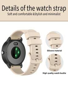 Huastonband 20mm 22mm Soft Comfortable Silicone Watch Band Compatible With Active 6/5, AS50, Venu Sq 2, Venu 2 Venu 3 Compatible With Samsung Watch Band/4/5/6/7, Active 2, GT3/GT4/GT5 Pro 46mm, Watch GTS3/GTS4, Watch 5Active/5 Lite - A - View 3