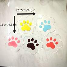 1 Set Cat Paw Design PET Anti-Slip Coasters, Home Kitchen Decor Accessories, Cute Affordable Small Items, Suitable For Various Holiday Parties, Wedding Accessories, Thanksgiving, Back To School Decor Gifts - Multicolor - View 3