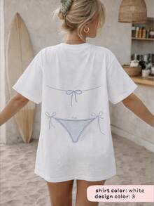Custom Coastal Bachelorette Shirts The Inner Layer Is White Personalized Last Toast On The Coast Bachelorette Bikinis And Martinis Tee - Style 1 - View 2