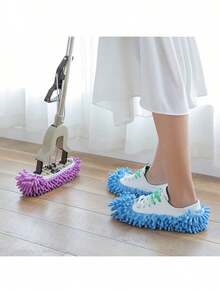 2PCS Multifunctional Floor Dust Cleaning Slippers, Home Floor Cleaning Shoes - A - View 3
