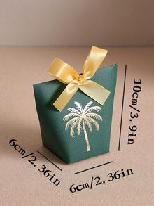 Cirelle Set Kotak Hadiah Hari Nasional Saudi Isi 30 Buah, Kotak Kertas Hijau dengan Desain Pohon Palem, Cocok untuk Berbagai Perayaan, Ideal untuk Camilan atau Suvenir - View 9