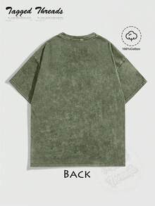 100% Cotton Vintage Butterfly & Moth Shirt Cottagecore Aesthetic Tee, Nature Lover Gift Comfortable T-Shirt Unisex Women's & Men's Campus Daily Wear - Washed T - Green - 查看 2