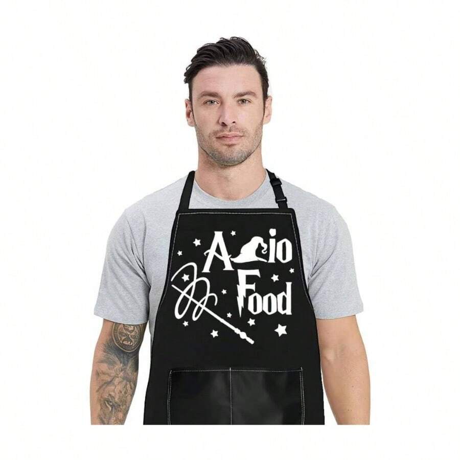 - Delantal para magos, regalo de cocina, asistente ajustable, delantal de cocina, para cocinar y asar, Acc Food, Grandes - inicial - Ver 1