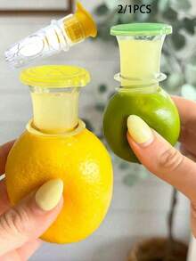 2/1pc New Spiral Lemon Juicer - Plastic Citrus Press With Built-In Strainer, Portable Manual Fruit Juice Extractor For Cocktails, Beverages, Camping, Picnics - Easy To Make Lemon, Orange, Lime Juice | Compact Juicer | Space-Saving Design, Perfect For Lemonade Stands - Multicolor - View 2