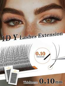 12Rows 0.1mm New 2D Volume Lashes C/D/LC/LU Ultra-Thin 1D YY Lash Extension Lightweight Premade Fans Eyelash Extensions - 查看 7