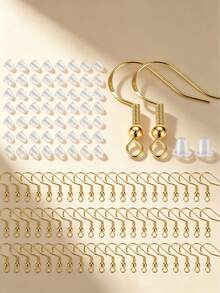 150pcs Hypoallergenic Earring Making Set, Includes 50 Ear Hooks, 100 ...