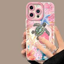 Funda para teléfono con estampado de tortugas y vida marina, compatible con fundas para Samsung, Apple, VIVO, OPPO, , Transsion, ,  y Honor. Fabricada en TPU, ofrece protección contra golpes y caídas. Un regalo ideal para amigos y familiares. - Blanco - Ver 4