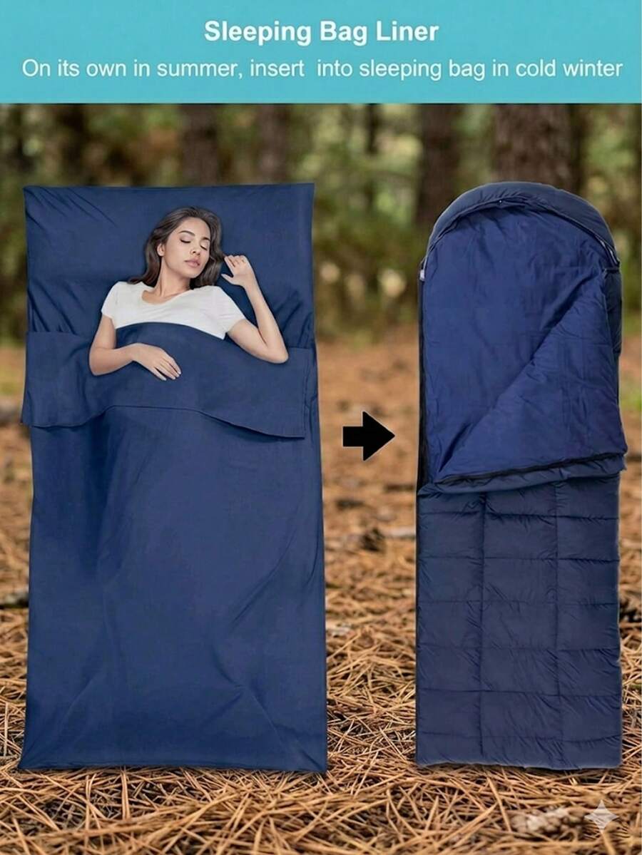 Lightweight 210cm Sleeping Bag, Portable Multi-Person Sleeping Bag, Bed Sheet For Camping, Hotel And Travel - Multicolor - View 1