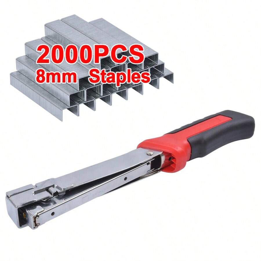 Upholstery Hammer Stapler Tacker Heavy Duty For Carpet Insulation 2000 Staples - A - View 1