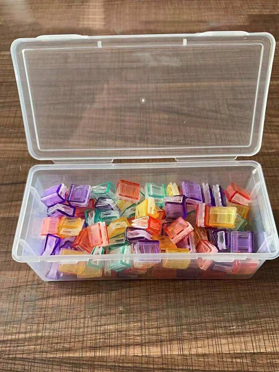 10/50/100/150 piezas Pinzas de colores de caramelo, pinzas antidoblamiento, pinzas de presión y tracción, pinzas transparentes, pinzas para carpeta de papel A4