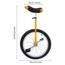 20 Inch Premium Outdoor Unicycle, Widened Tire With Raised Anti-Slip Treads, High Wear Resistance & Excellent Riding Stability,  Professional Balance Training Equipment For Outdoor Sports And Daily Fitness - Yellow - View 9