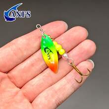 ANFS 5pcs/Set Fishing Lure Rotating Spoon Spinner Bait Hook Hard Metal Spinner Lure Set With Tackle Box, Gift Pack - Multicolor - View 9