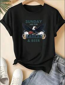 Camisetas Gráficas Deportivas con Estampado de la Serie Mundial de los Dodgers, Cuello Redondo, Diseño Gráfico, Manga Corta, Estilo Casual, Adecuada para Otoño, Recomendada para Salidas Info - Negro 3 - Ver 1