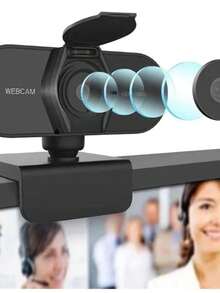 Full HD Webcam With Integrated Microphone, Widescreen, USB, Ideal For Video Conferencing And Video Calls - 720p - View 5