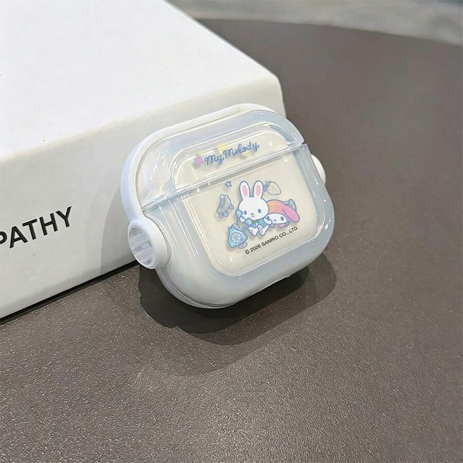 三麗鷗 My Melody 復古趣味印花 AirPods 保護殼,可愛透明防震殼附旋轉支架,相容 AirPods 1/2/3/4 及 Pro/Pro 2 代,適用於新款 AirPods Pro 3,女友聖誕襪填充禮物 - transparent - 查看 1