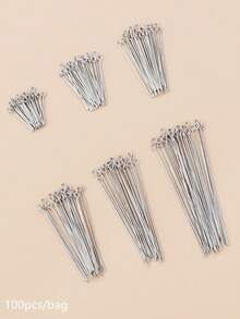 100pcs Jewelry Making Accessories Earring Findings Earring Hooks - Silver - View 1
