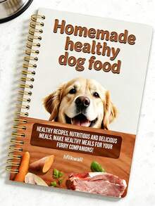1PC Homemade Dog Food Recipe Planner With Convenient Spiral Binding, Providing Your Pet With A Healthy Eating Plan. Exquisite Paper Page Design, Caring For Pet Health - A - View 4
