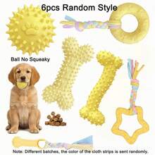 3pcs/6pcs Soft & Durable Teething Toys For Teddy Dog Puppies, TPR Material Durable Rope Knot Dog Toys, Suitable For Small & Medium Dogs, Relieve Boredom & Clean Teeth, Interactive Pet Supplies - Multicolor - View 14