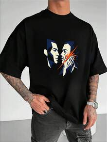 Men T-Shirts - 黑色 - 查看 3
