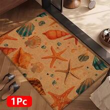 1pc, Home Decor, Marine Life Pattern Print, Linen Kitchen Rug, Kitchen Mat, Floor Mat, Bath Mat, Door Mat, 3D Print Rectangular, Suitable For Living Room, Bedroom, Hallway, Bathroom, Laundry Room - Polyester Rug, Suitable For Indoor And Outdoor Home Decor - Multicolor - View 16