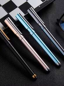 1pc 2-In-1 Stylus Ballpoint Pen, Suitable For Students, Dual-Use Capacitive Touch Screen Pen, Universal For Phone/Tablet, 5 Colors Available: Green/Pink/Blue/Grey/Black, Back To School - A - View 4