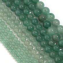 1 Strand Green Aventurine (Approx. 30-90 Beads) Fashionable Elegant Beaded Loose Beads DIY Bracelet Necklace Earring Accessories Jewelry Making Beads - Green East Mausoleum - View 6