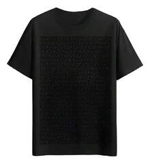 Playeras Patrón De Piedras - Negro - Ver 1