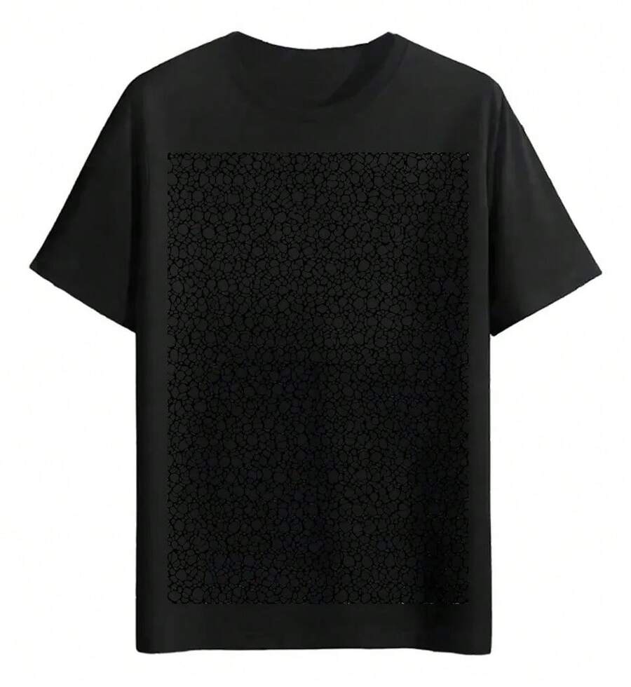 Playeras Patrón De Piedras - Negro - Ver 1