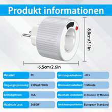 HITRENDS 24-Hour Countdown Timer Outlet, 16A/3680W High Power Capacity, European Standard Rotary Mechanical Timer, No Programming Required, Suitable For Home Appliances, Fish Tanks, Lighting, Heaters, Essential For Christmas Decorations - View 4