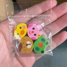 20pcs Cute Animal Erasers, Cartoon Bear, Frog, Chick Patterns, Fun Design, Suitable For School, Office, Home Use, Learning Supplies, Study Accessories, Holiday Gifts, Classroom Rewards, Student Prizes (Random Colors) - A - View 10