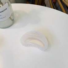 2pcs Jelly Transparent Curved Hollow Hair Claw Clip Minimalist Solid Color Hair Grab - Multicolor - View 2