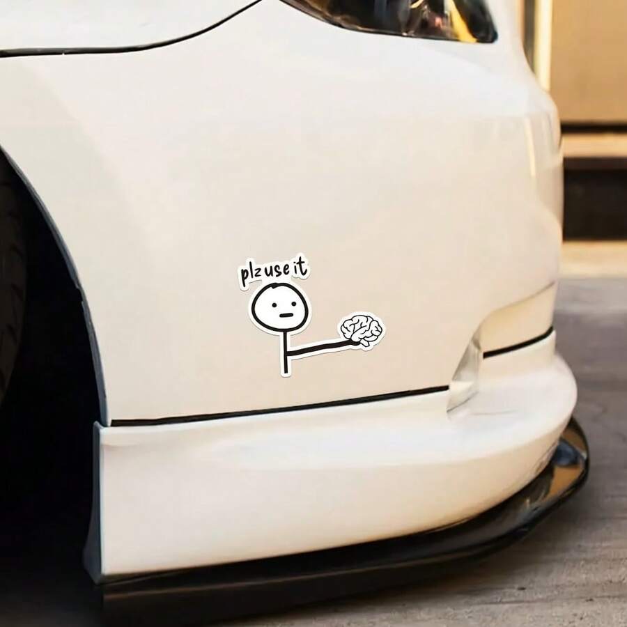 3inch PP Use It Vinyl Sticker. Funny And Relatable Design For Car Stickers, Bumper Stickers, Laptops, Water Bottles, Desks, Perfect For Humor Lovers, Students, Technology Enthusiasts - A - View 1